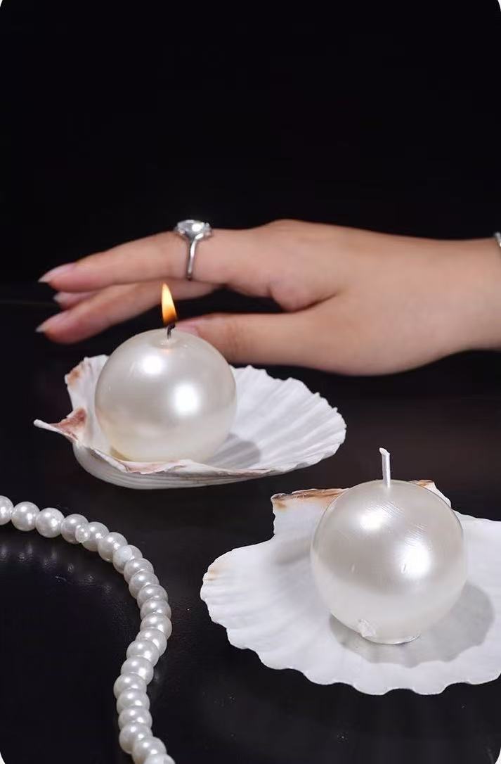 Pearl Shell Candle | Luxury Decorative Candle