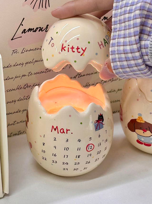 Birthday Calendar Egg Candle