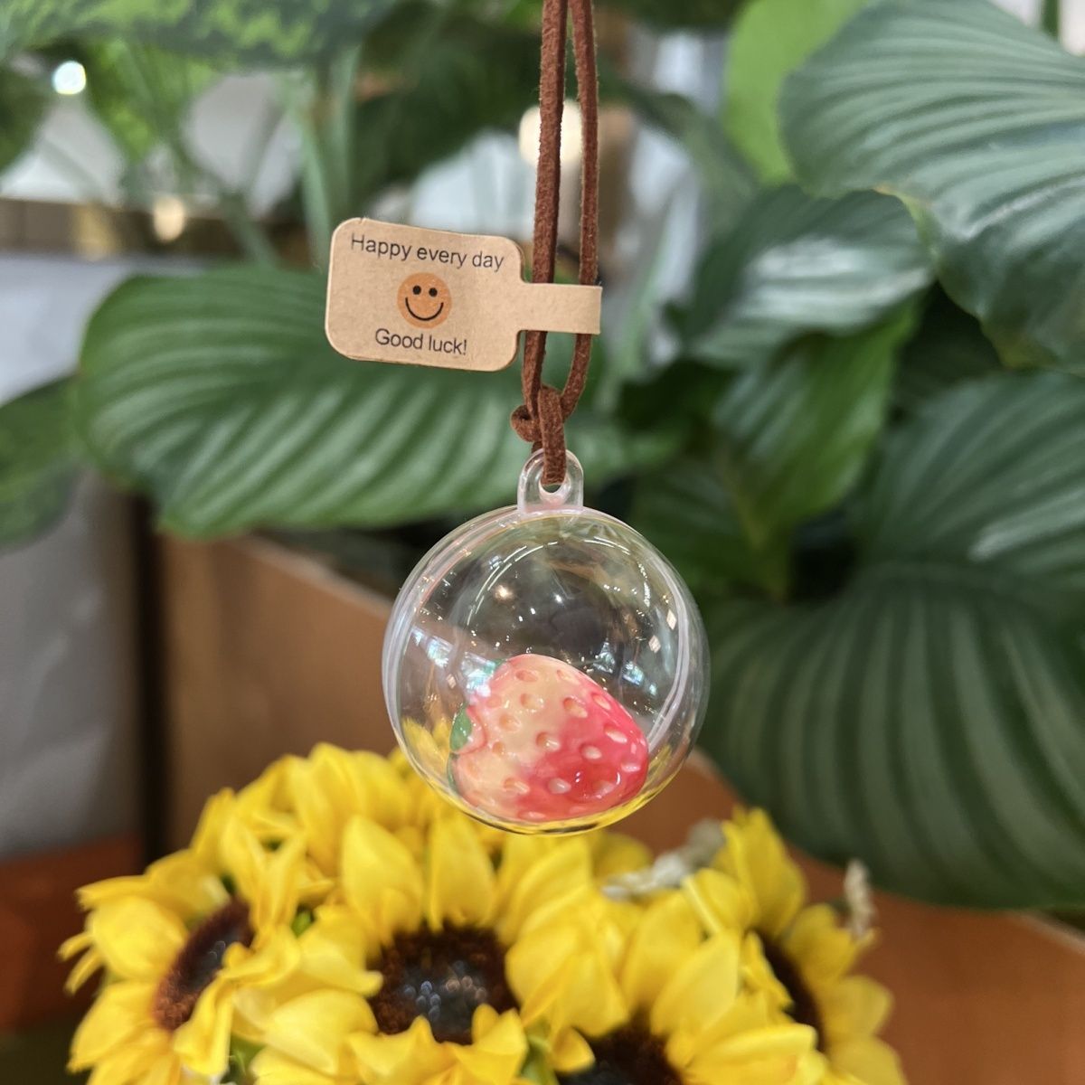 Strawberry Keychain for Backpack & Car, Cute Bag Charm, Couple Gift Accessory