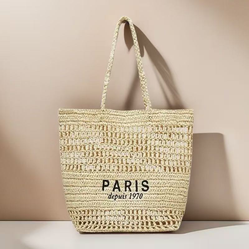 Trendy Woven Straw Shoulder Bag – Large Capacity Summer Beach Vacation Tote