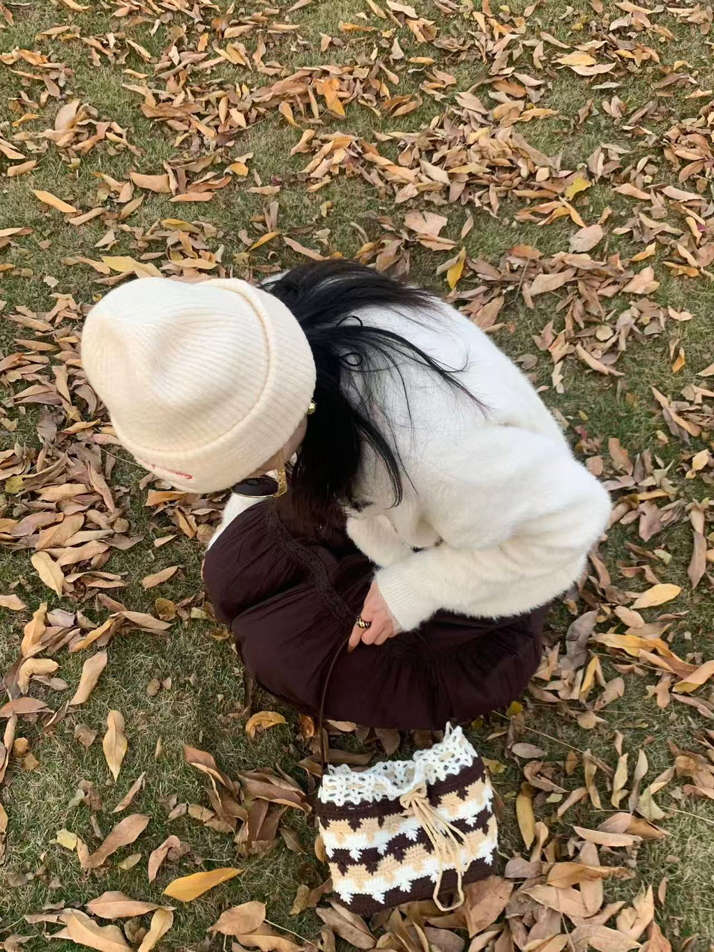 Handmade Crochet Shoulder Bag – Stylish Knitted Tote for Women