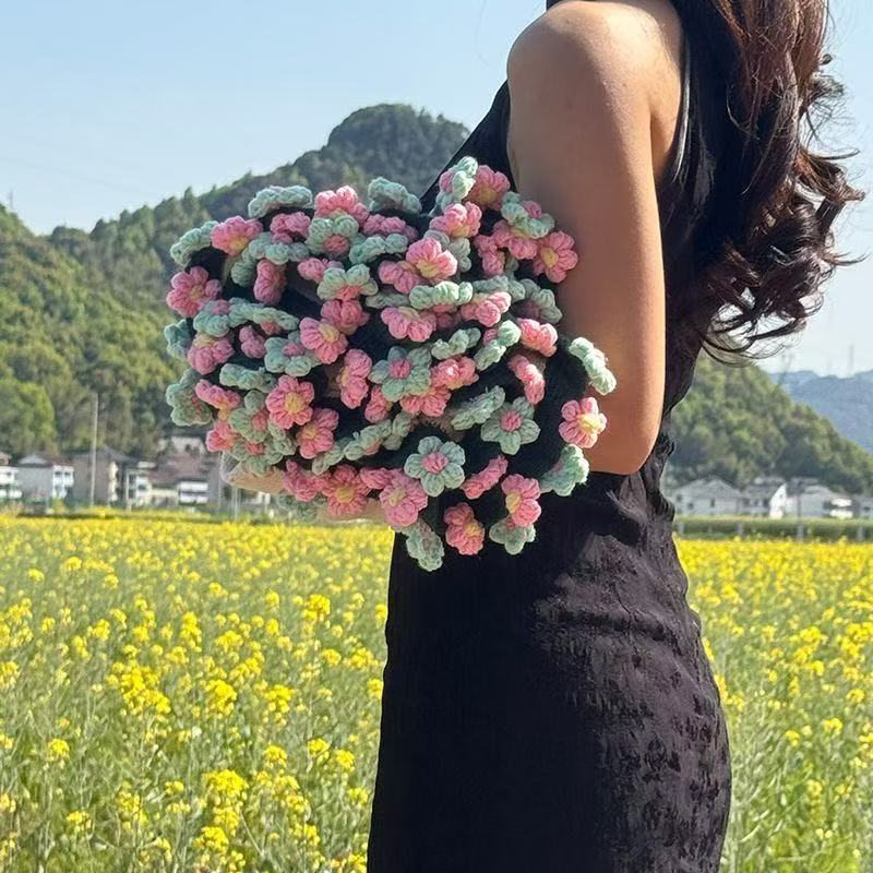 Crochet Daisy Flower Blanket – Perfect Handmade Gift for Mom, Girlfriend & Home Décor
