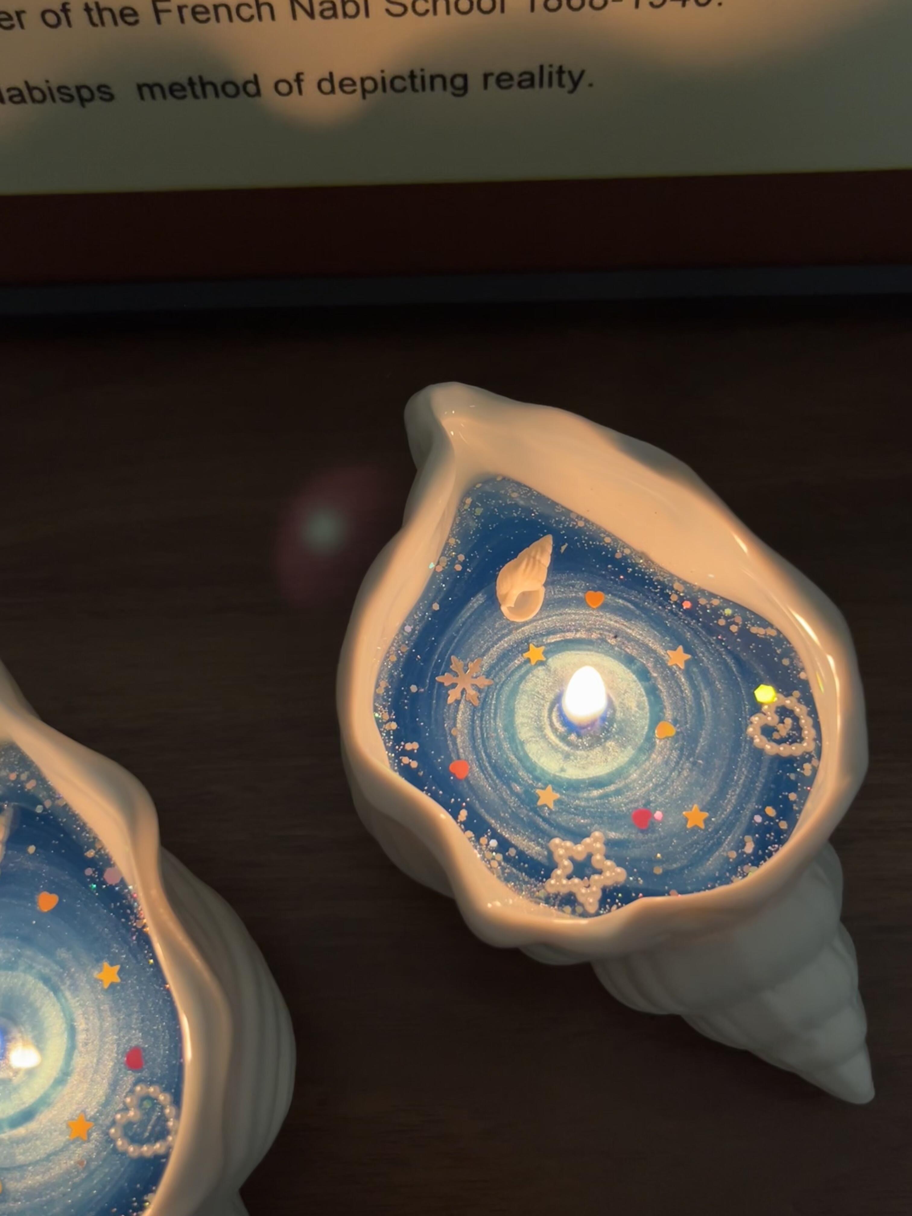 Conch Shell Candle Set