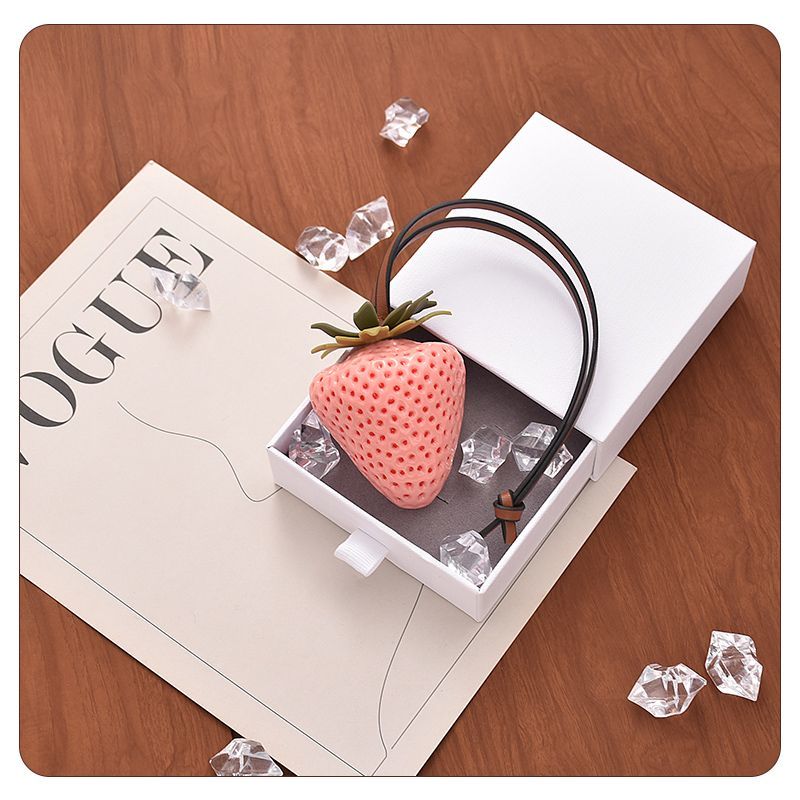 Strawberry Keychain for Backpack & Car, Cute Bag Charm, Couple Gift Accessory