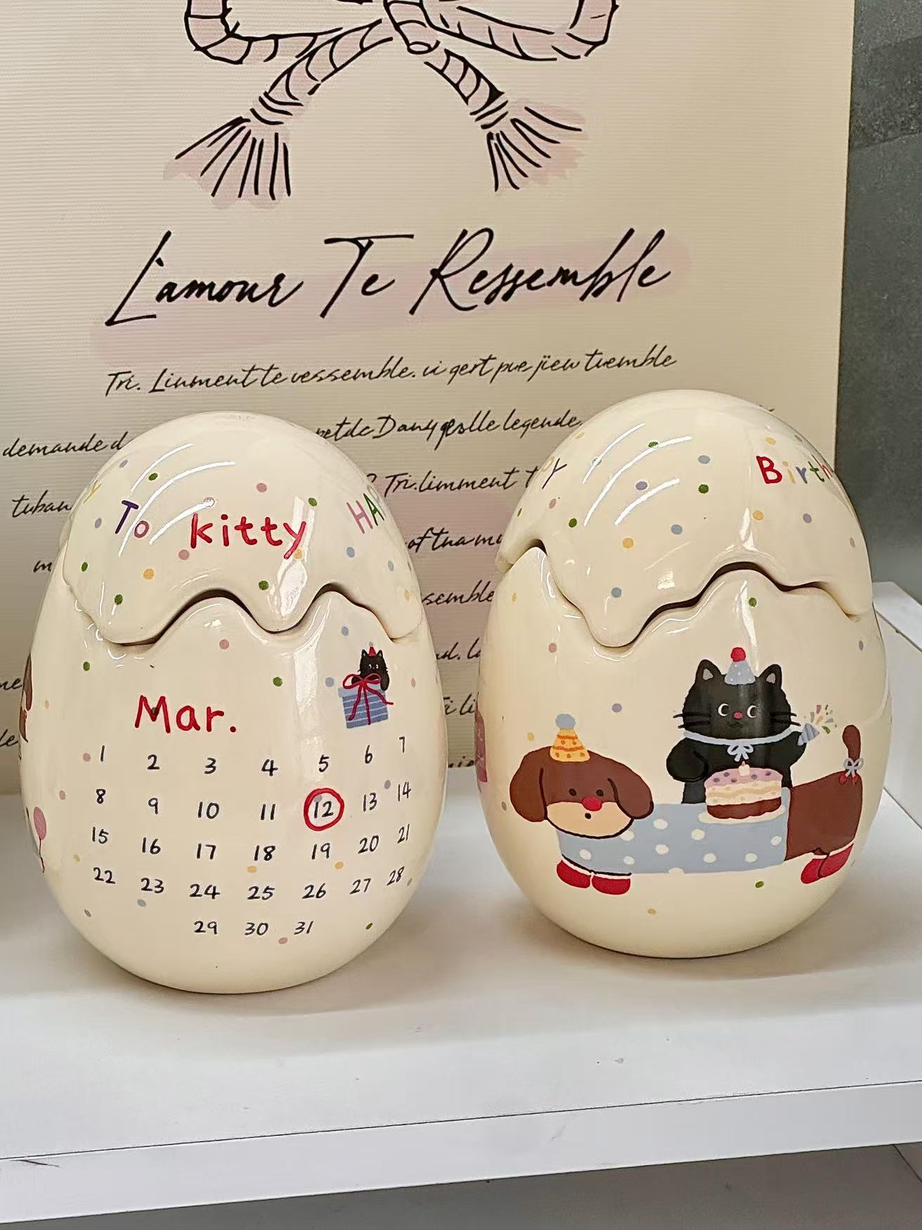 Birthday Calendar Egg Candle