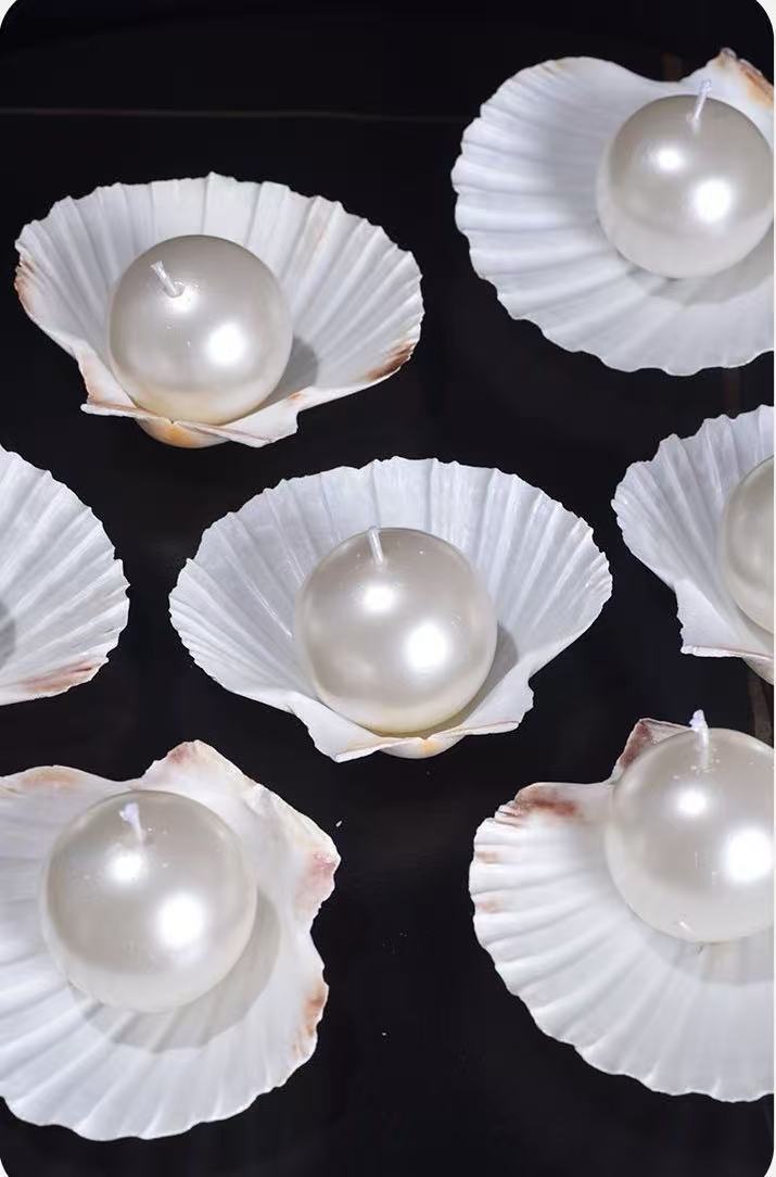 Pearl Shell Candle | Luxury Decorative Candle