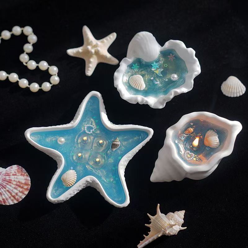 Conch Shell Candle Set