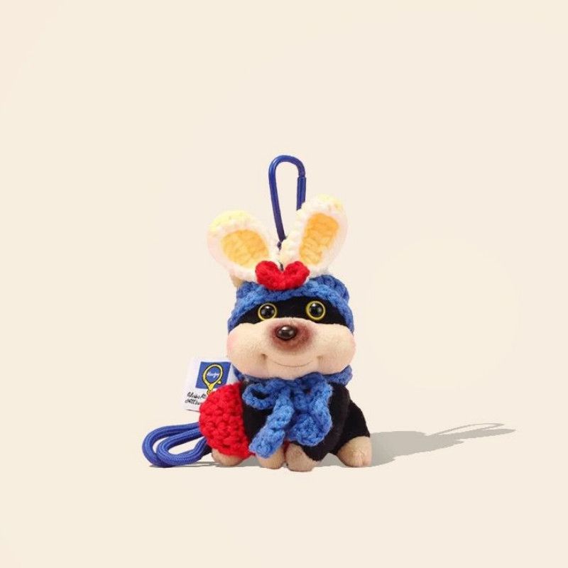 Adorable Plush Dog Keychain - Bunny Ear Puppy Doll for Bag, Backpack & Car Keys, Cute Collectible Gift