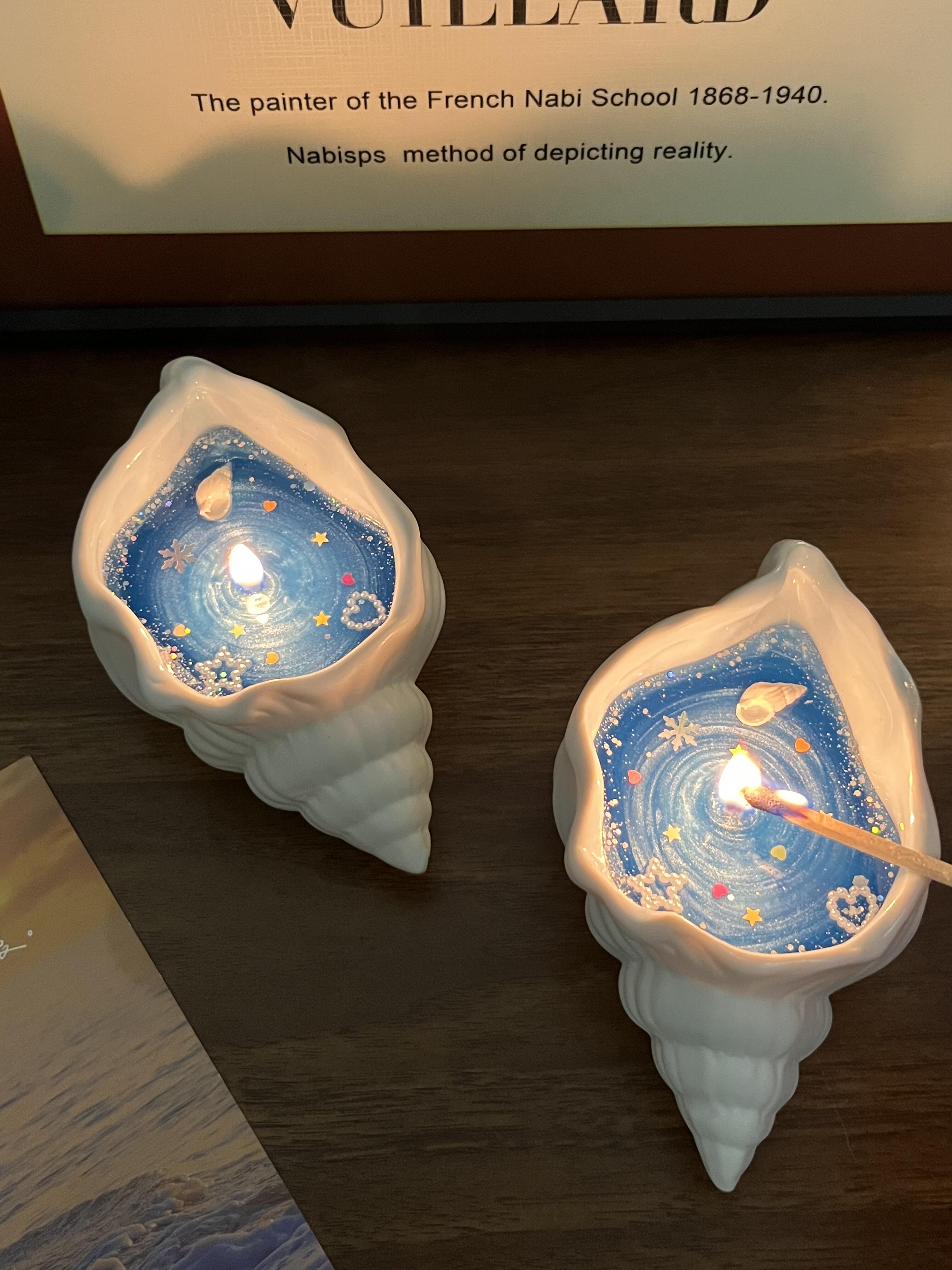 Conch Shell Candle Set