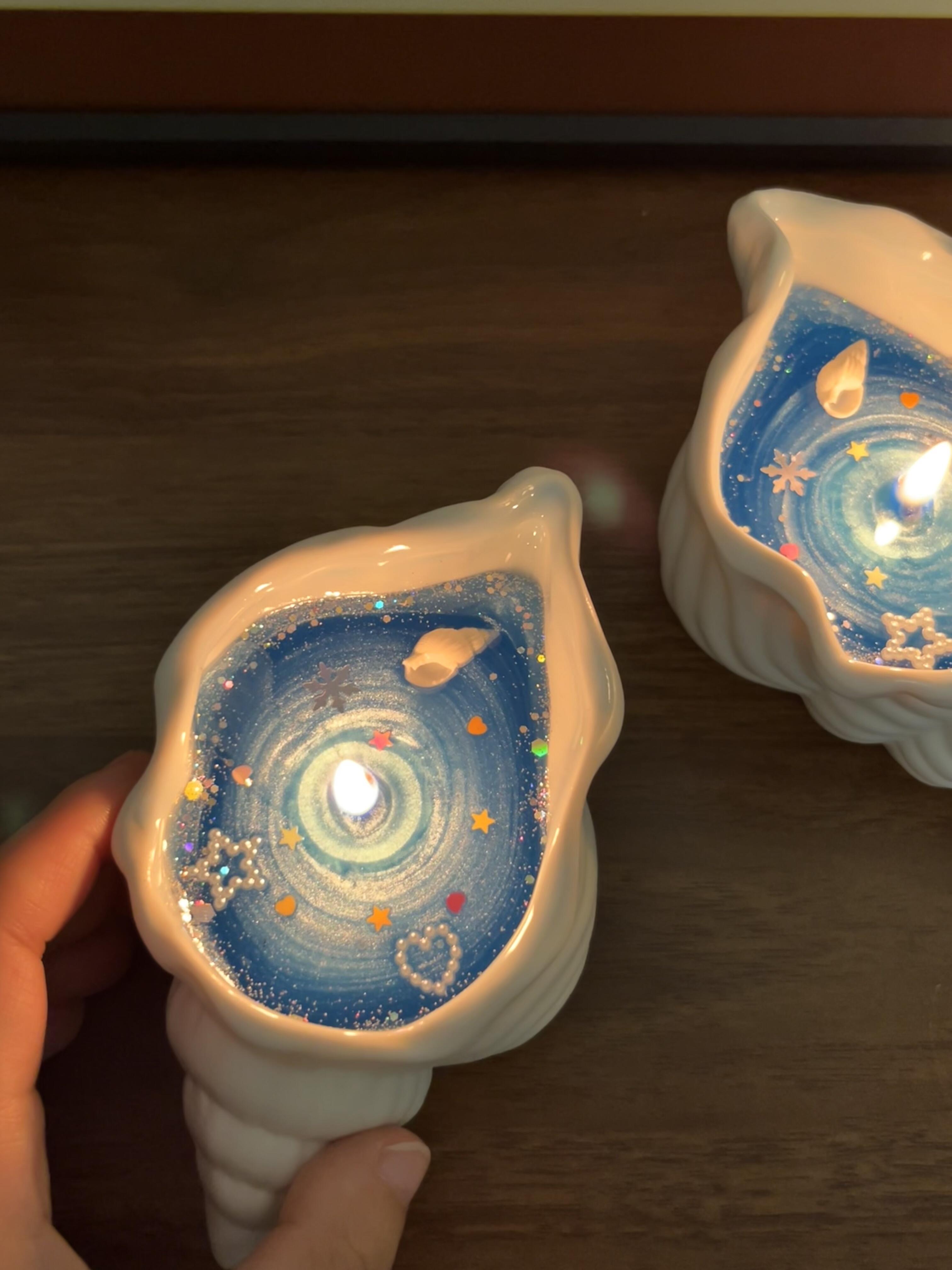 Conch Shell Candle Set