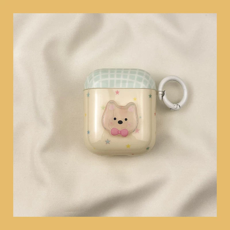 Colorful Star Westie Dog AirPods Case for AirPods 1/2/3/4/5/Pro - Cute Protective Cover