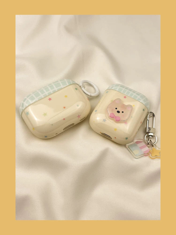 Colorful Star Westie Dog AirPods Case for AirPods 1/2/3/4/5/Pro - Cute Protective Cover