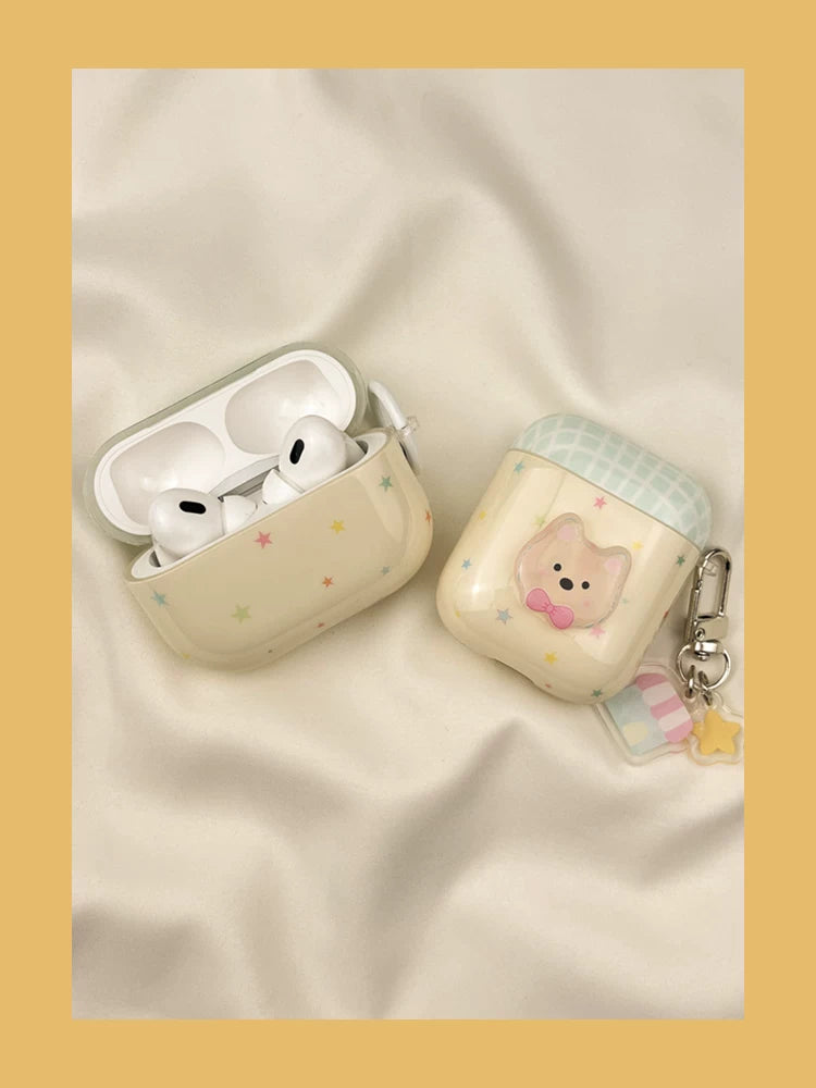 Colorful Star Westie Dog AirPods Case for AirPods 1/2/3/4/5/Pro - Cute Protective Cover