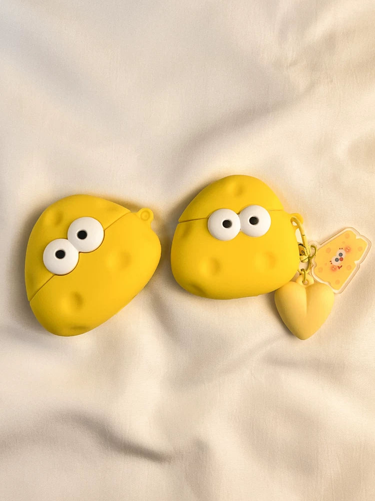 3D Cheese AirPods Case for AirPods 1/2/3/4/5/Pro - Cute Silicone Protective Cover