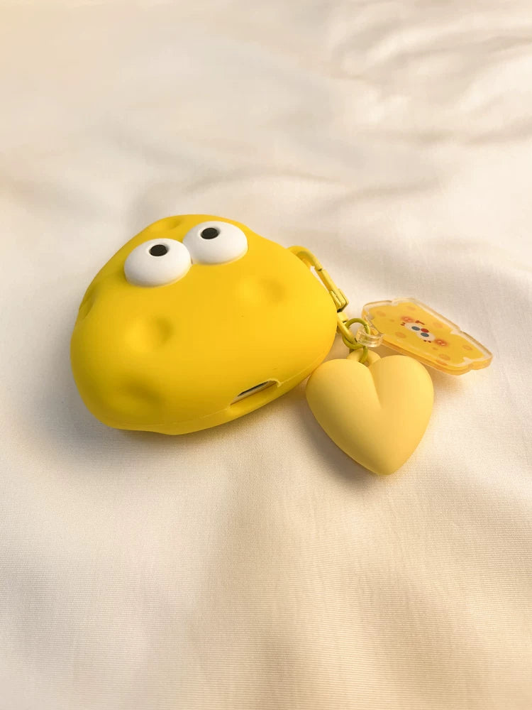 3D Cheese AirPods Case for AirPods 1/2/3/4/5/Pro - Cute Silicone Protective Cover