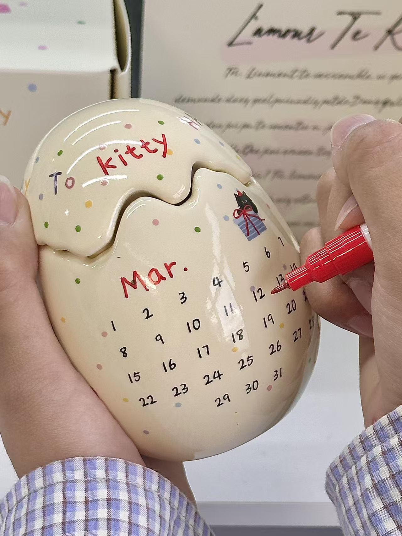 Birthday Calendar Egg Candle