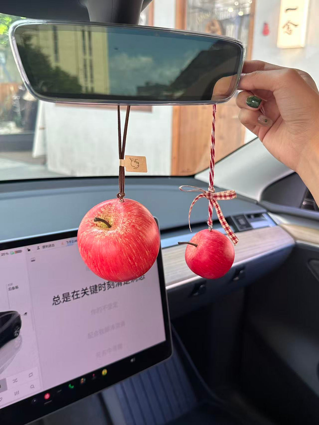 4 apples | Handmade Apple Pendant | Creative Car & Bag Charm | Unique Handmade Gift