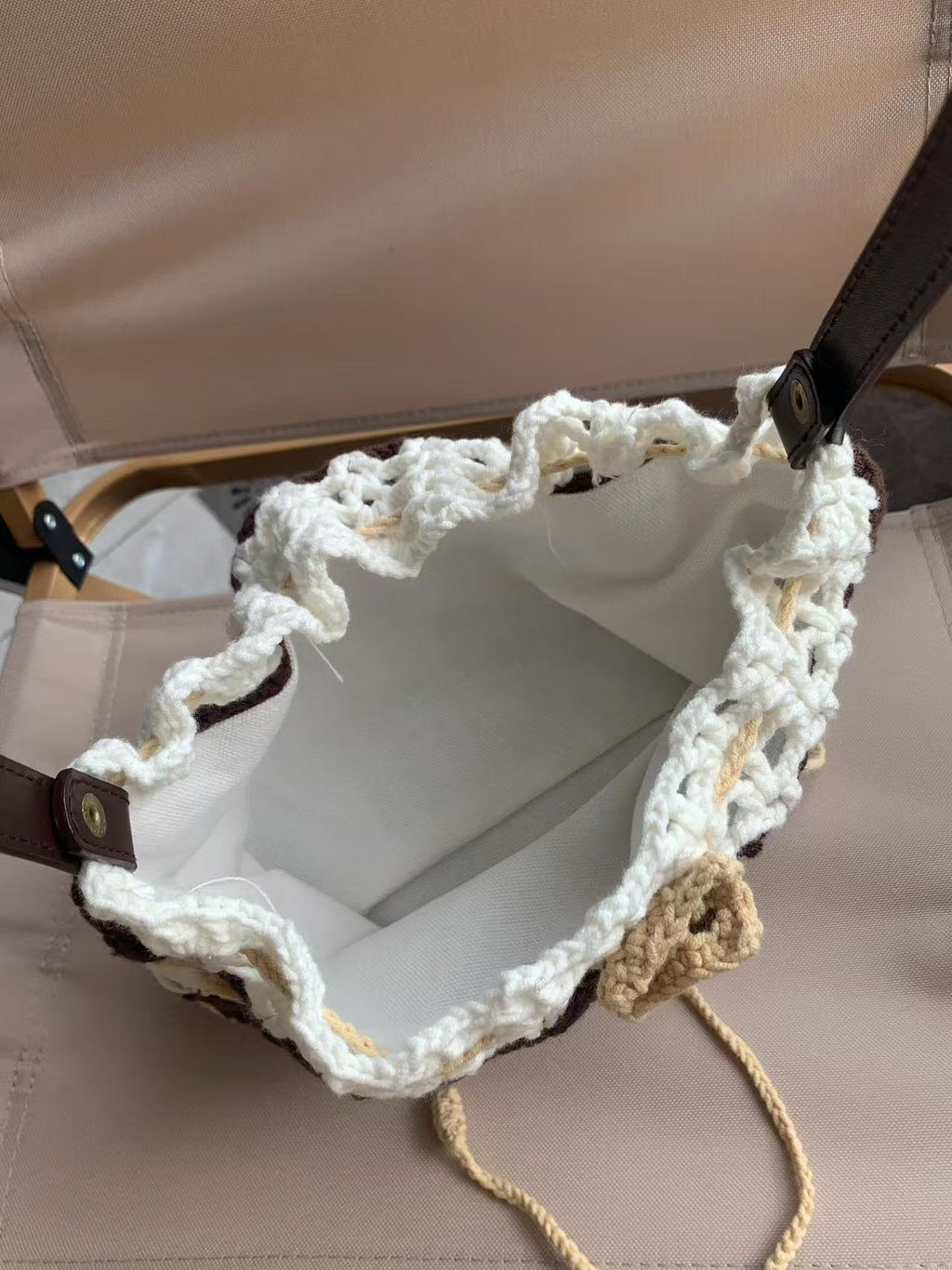 Handmade Crochet Shoulder Bag – Stylish Knitted Tote for Women